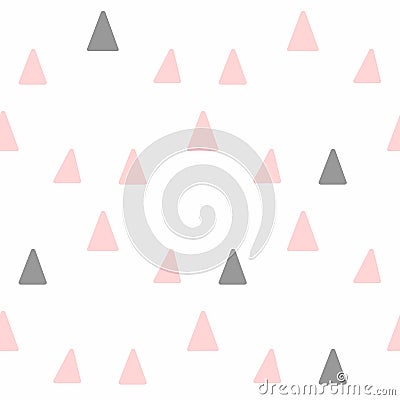 Cute seamless pattern with repeated triangles. Vector Illustration