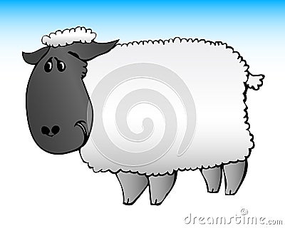 Cute sheep Vector Illustration