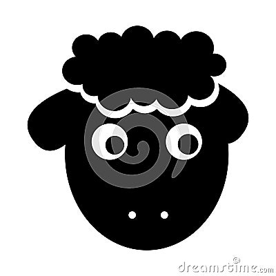 Cute sheep drawing character Vector Illustration