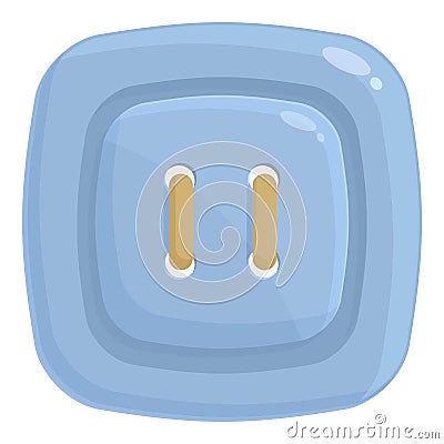 Cute shirt button icon cartoon . Craft cute Stock Photo