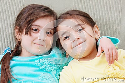 Cute sisters Stock Photo