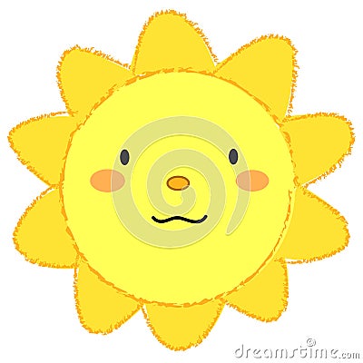 Cute smiling sun - vectorial Cartoon Illustration