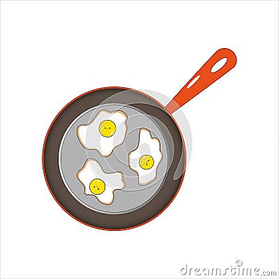 Cute smily eggs faces for your ideas Vector Illustration