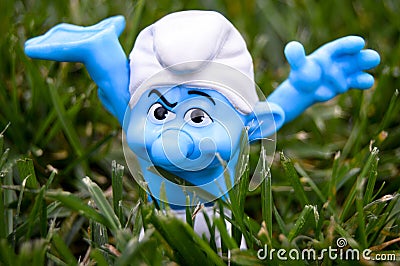 Cute Smurfs in forest Editorial Stock Photo