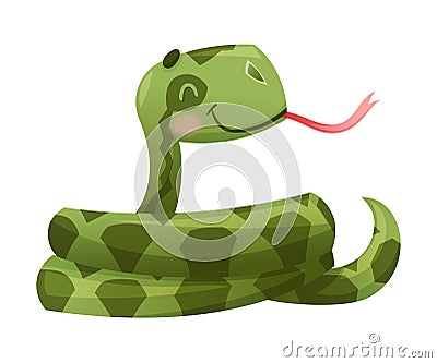 Cute Snake as Australian Animal and Endemic Fauna Vector Illustration Vector Illustration