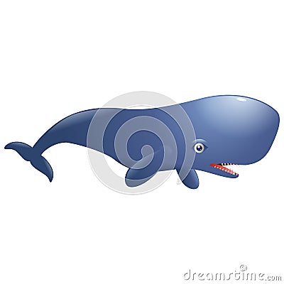 Cute sperm whale Vector Illustration
