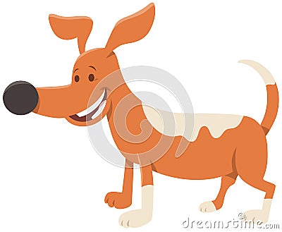 Cute spotted dog or puppy cartoon character Vector Illustration