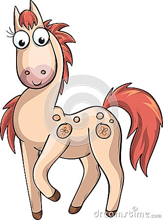 Cute Spotted Horse Stock Photo