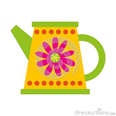 Cute sprinkler garden icon Vector Illustration