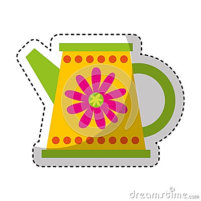 Cute sprinkler garden icon Vector Illustration