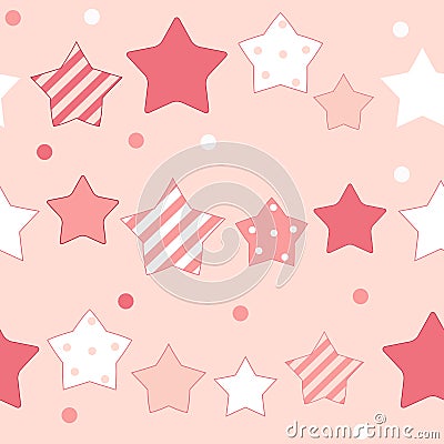 Cute Star Seamless Pattern Background Vector Vector Illustration