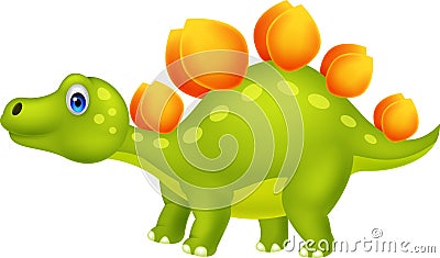 Cute stegosaurus cartoon Vector Illustration