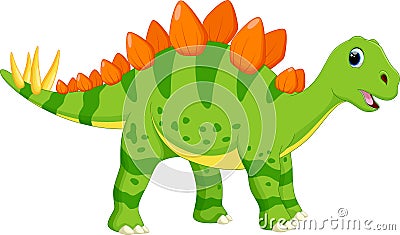 Cute stegosaurus cartoon Stock Photo