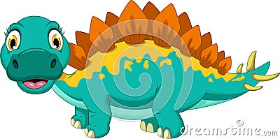 Cute stegosaurus cartoon Stock Photo