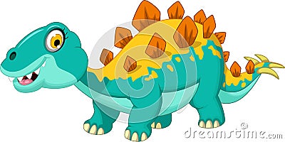 Cute stegosaurus cartoon Stock Photo