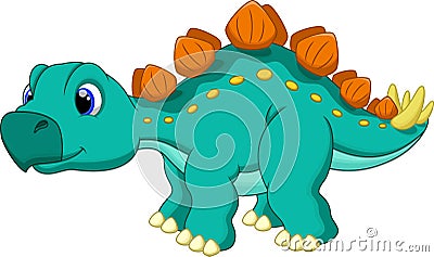 Cute stegosaurus cartoon Stock Photo