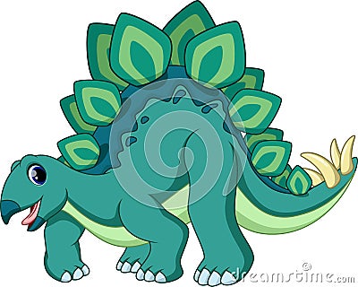 Cute stegosaurus cartoon Stock Photo