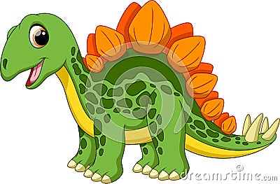 Cute stegosaurus cartoon Stock Photo