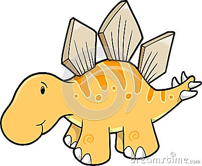 Cute Stegosaurus Vector Illustration Vector Illustration