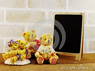 Cute and stylish branding mock up photo with teddy bear Stock Photo