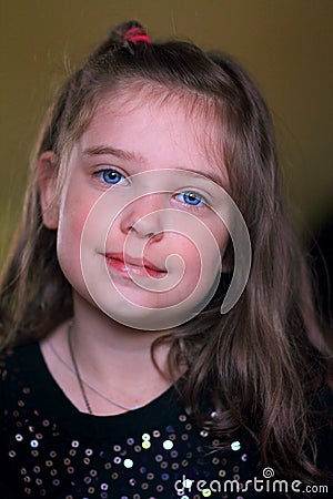 Cute Sweet Little Girl Stock Photo