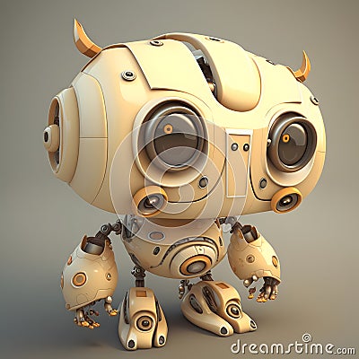 cute System Artificial intelligence ChatGPT Chat Bot AI , Technology smart robot Ai Chat GPT application software , robot Stock Photo