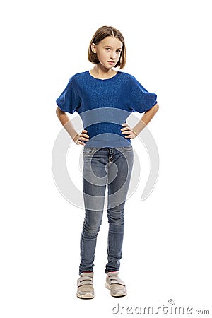 Cute teen girl in full growth Stock Photo