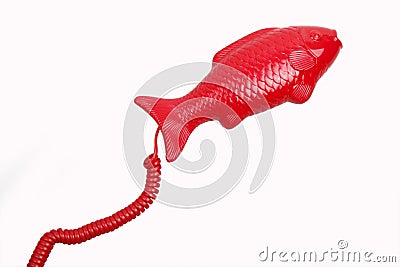 Cute telephone handset Stock Photo