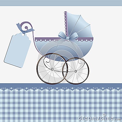 Cute template for baby card Vector Illustration