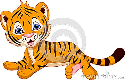 Cute tiger cartoon Stock Photo
