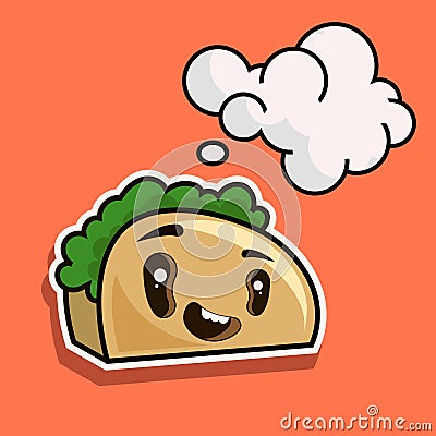 Cute toast bread cartoon character isolated on white background vector illustration. Funny positive and friendly bakery Vector Illustration