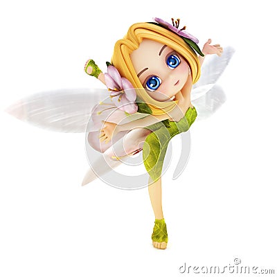 Cute toon ballerina fairy Stock Photo