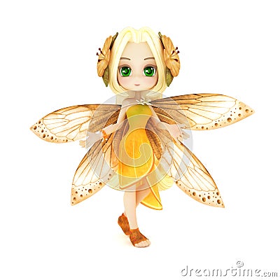 Cute toon fairy posing Stock Photo