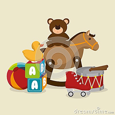 cute toys design Cartoon Illustration