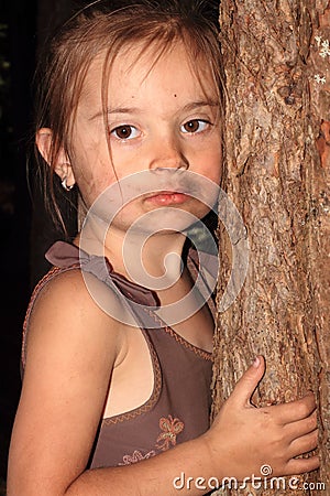 Cute Treehugger Stock Photo