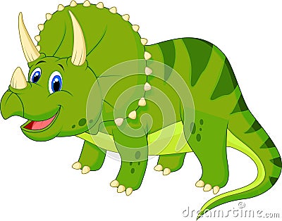 Cute triceratops cartoon Vector Illustration