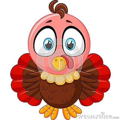 Cute turkey cartoon Stock Photo