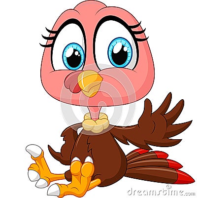 Cute turkey cartoon Stock Photo