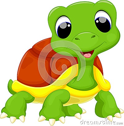 Cute turtle cartoon Stock Photo