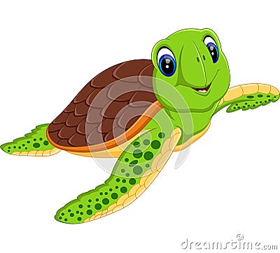 Cute turtle Vector Illustration