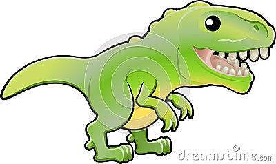 Cute tyrannosaurus rex dinosau Vector Illustration