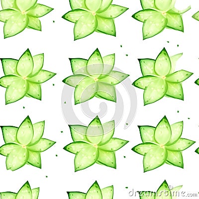 Cute ?ucumber seamless pattern on white background. Generative ai Stock Photo