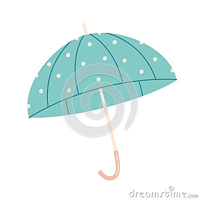 Cute umbrella. Rainy day, autumn time, autumn mood. Vector illustration in flat style Vector Illustration