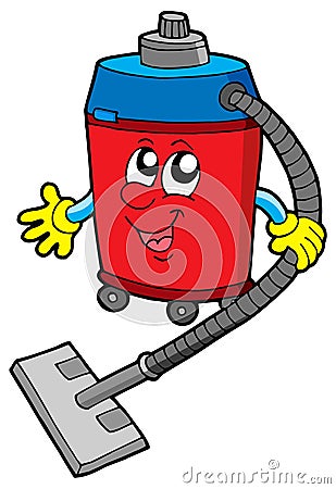 Cute vacuum cleaner Vector Illustration