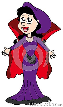 Cute vampire woman Vector Illustration