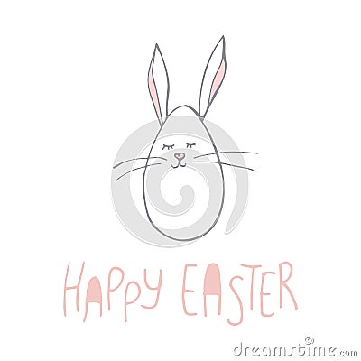 Cute vector bunny Vector Illustration