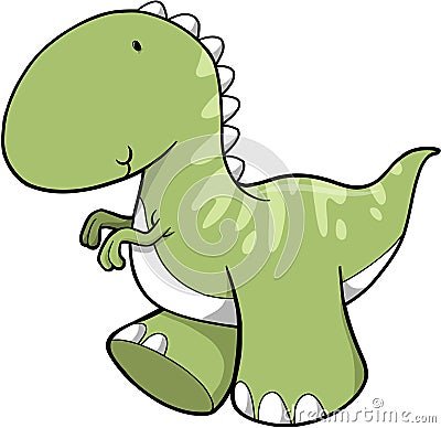 Cute Vector Dinosaur Vector Illustration