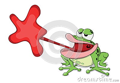 Cute vector frog Vector Illustration