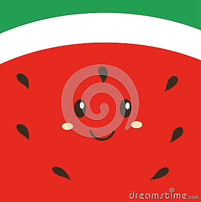 Cute watermelon face Stock Photo