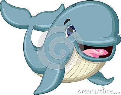 Cute whale cartoon Stock Photo